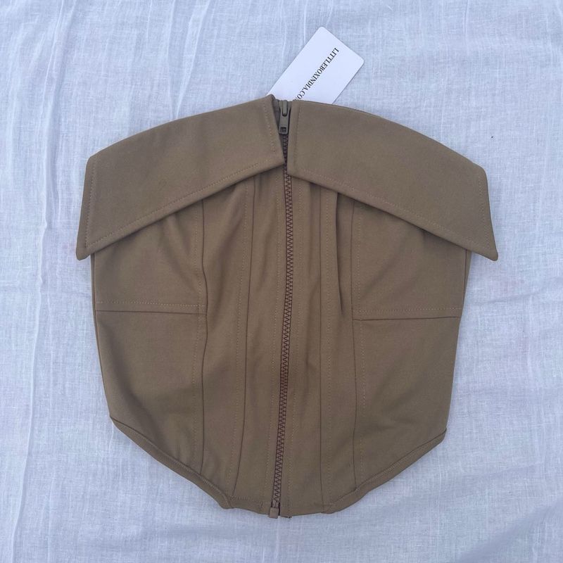 Littlebox Chocolate Brown Corset Top