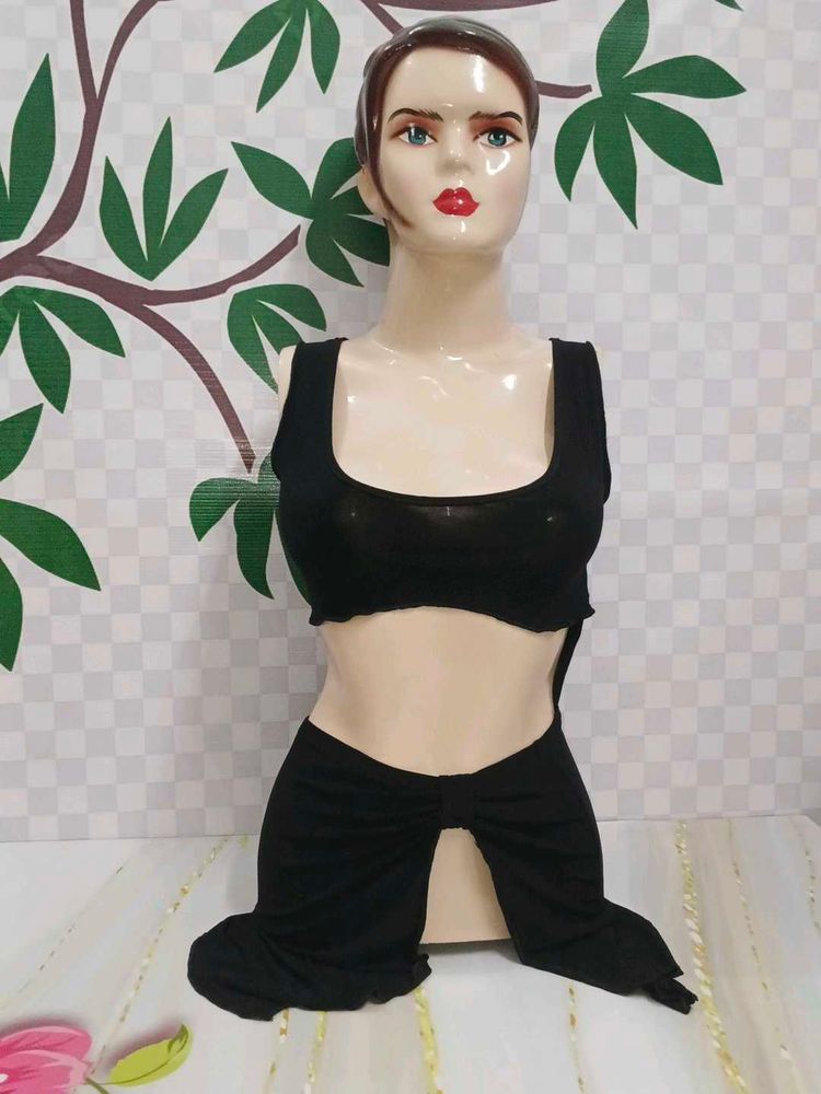 (743)Black Two-Piece Set