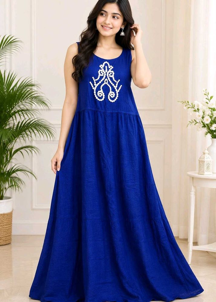 Women's Royal Blue Maxi Dress