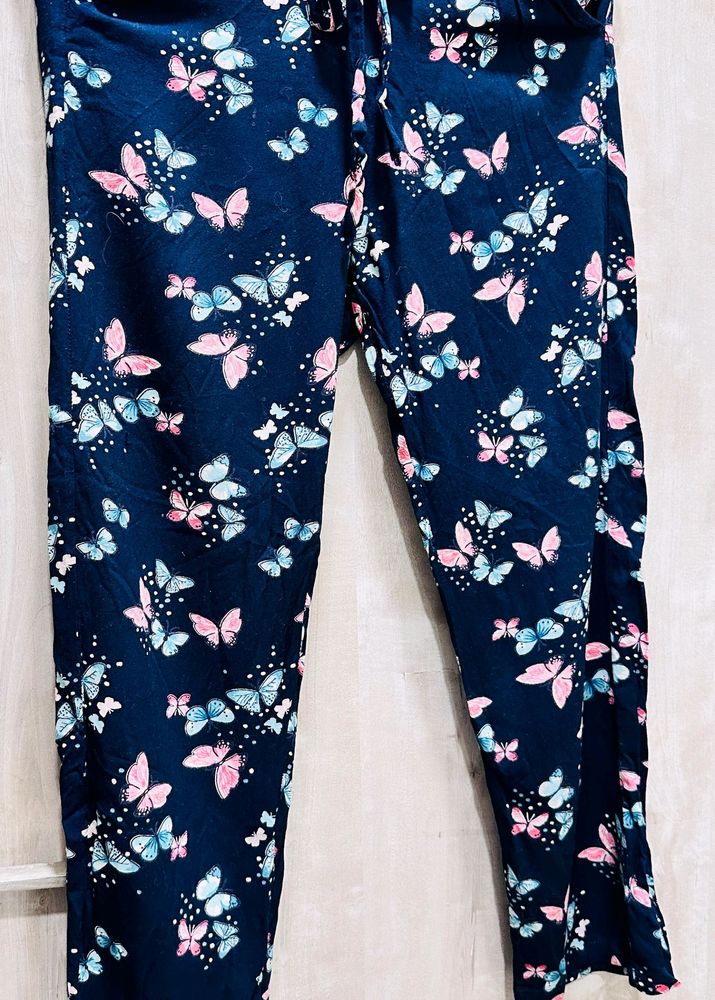 Navy Blue Full Length Palazzo Pant