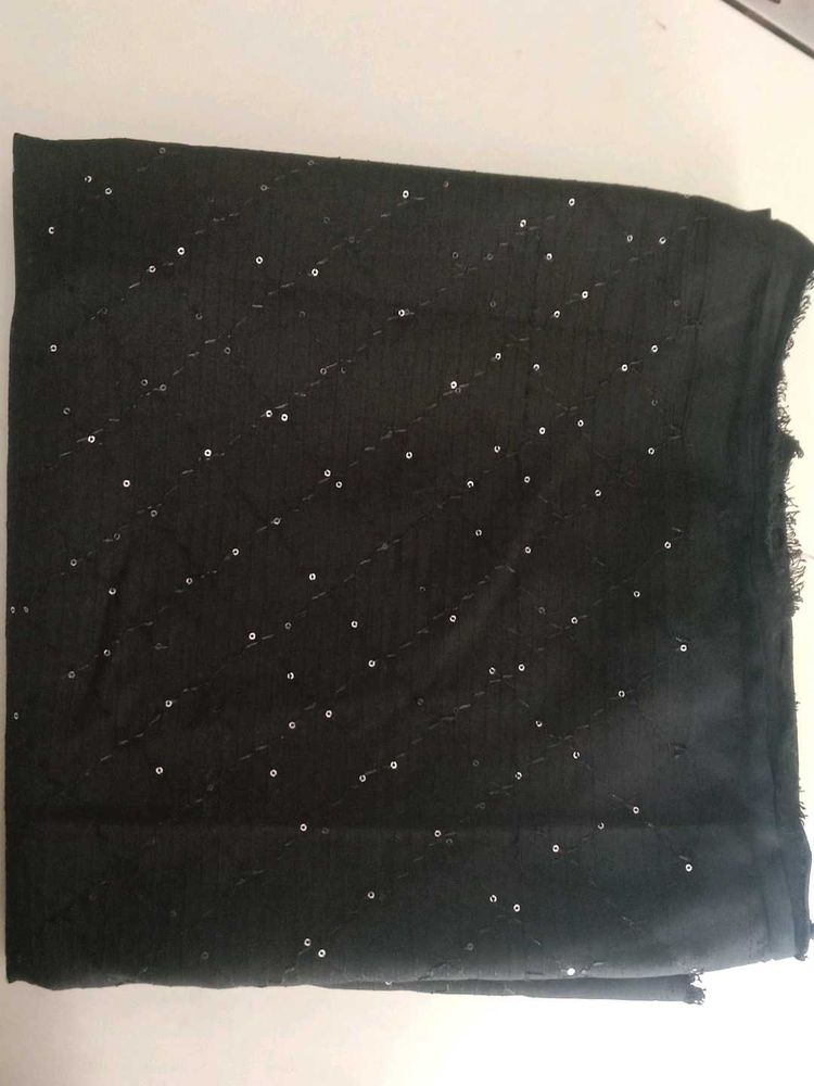 Elegant Black Sequin Scarf