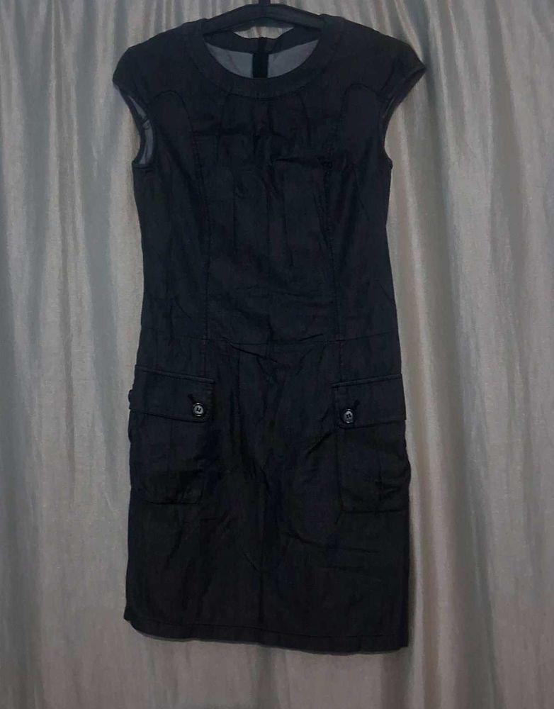 casual mini denim dress
