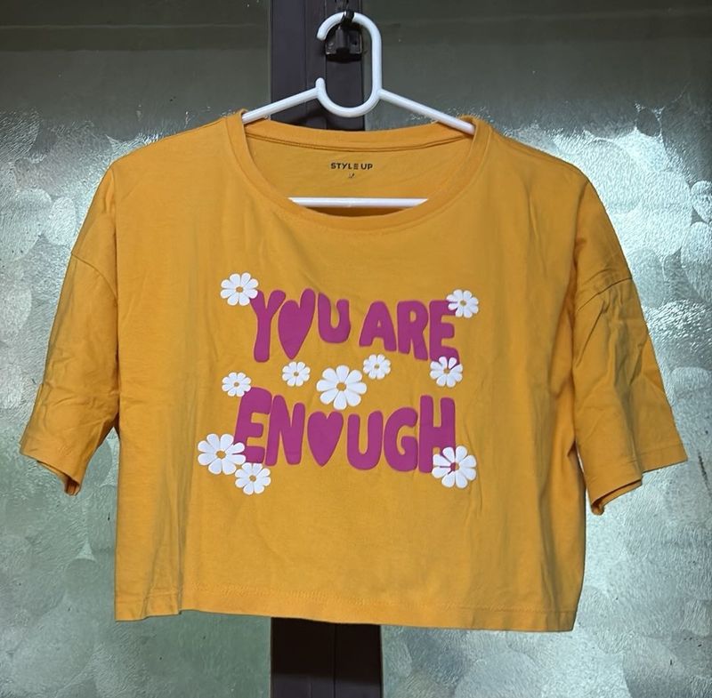Crop Tshirt "You are enough♥️"