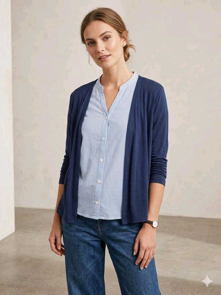 Classic Navy Blue Jacket Top