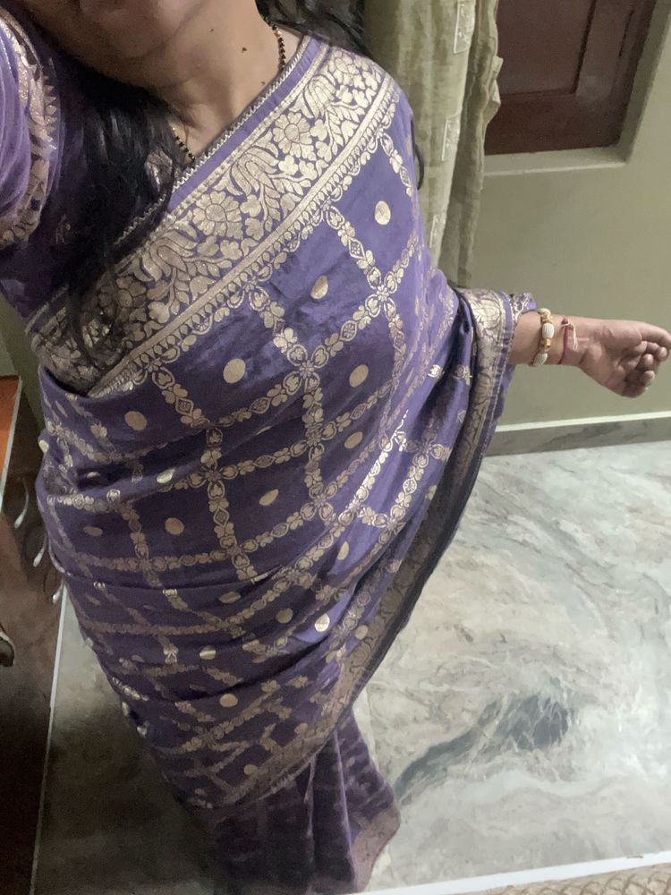 Elegant Purple Banarasi Saree