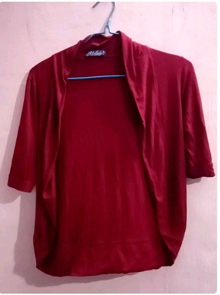 Elegant Red Shrug/Jacket