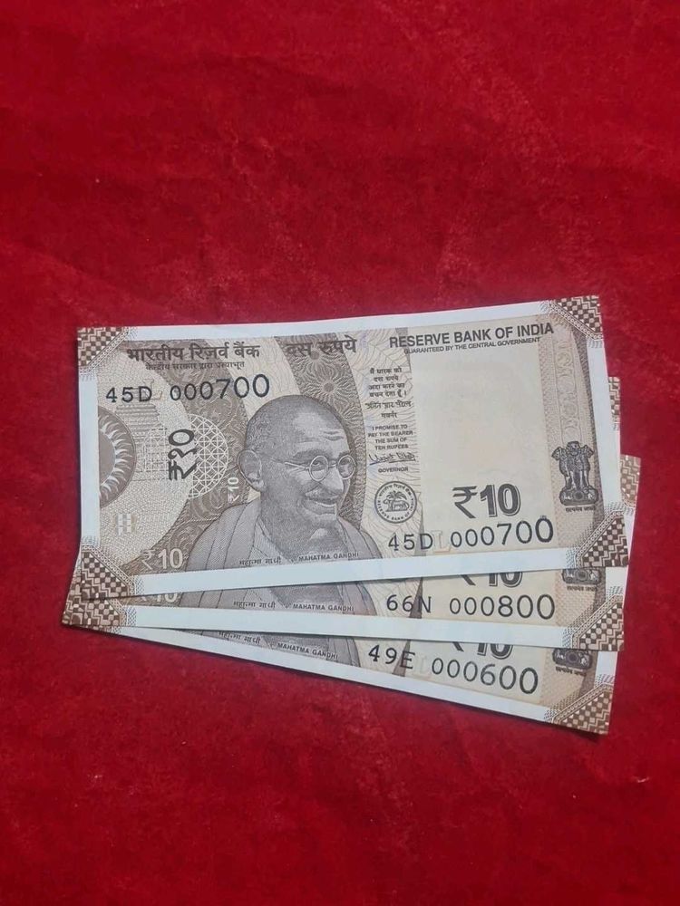 786 set Rare Indian 10 Rupee Notes