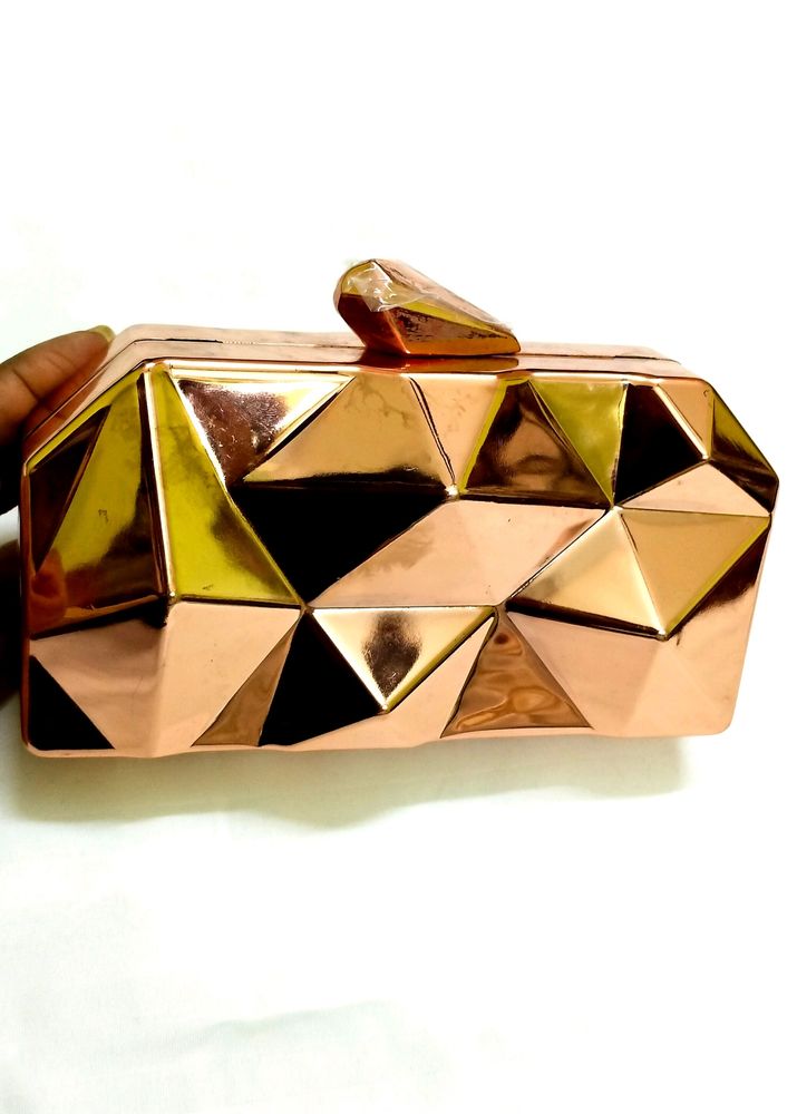 Metalic Clutches. Rose Gold Colour
