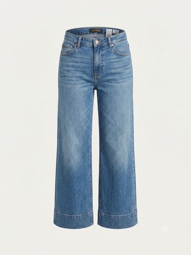 Wide Leg Denim Jeans