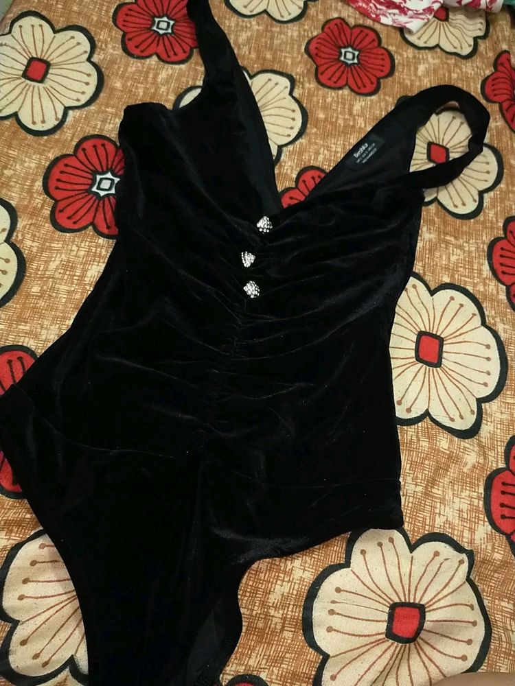 Bershka Velvet Bodysuit