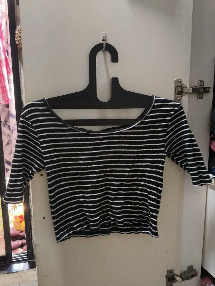 Striped Cropped Top