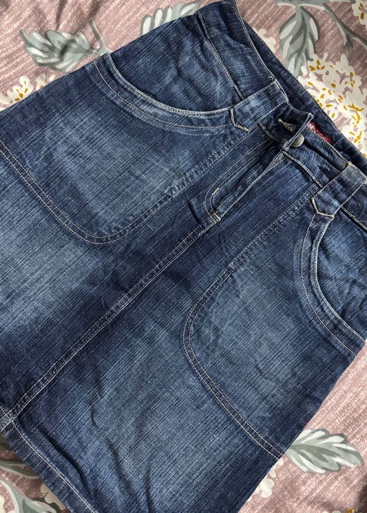 Classic Blue Denim Skirt