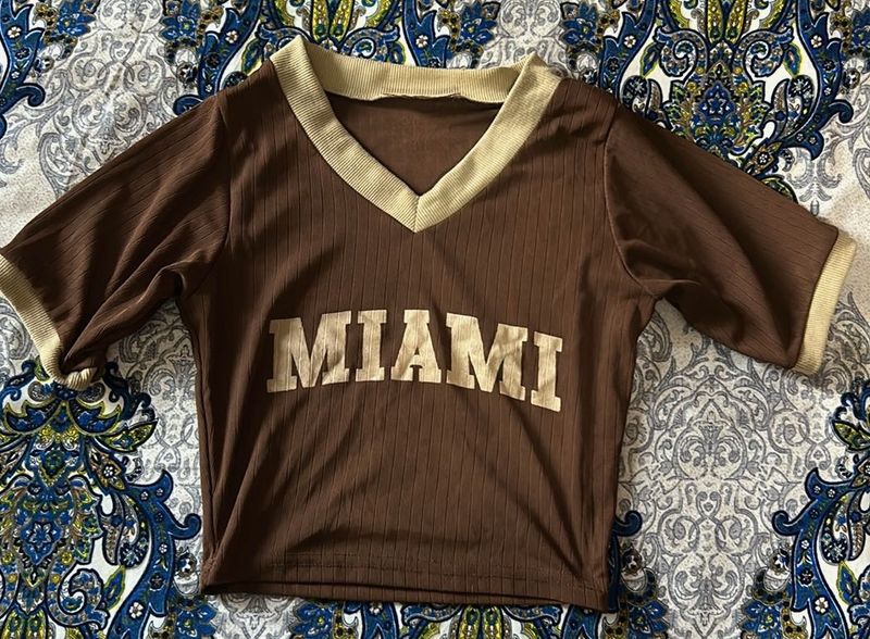 Brown Miami Crop Top