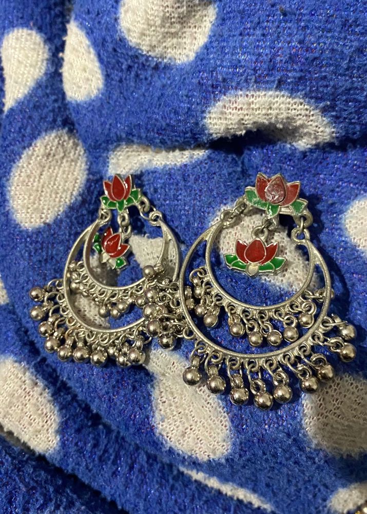 Lotus Jhumka Earrings