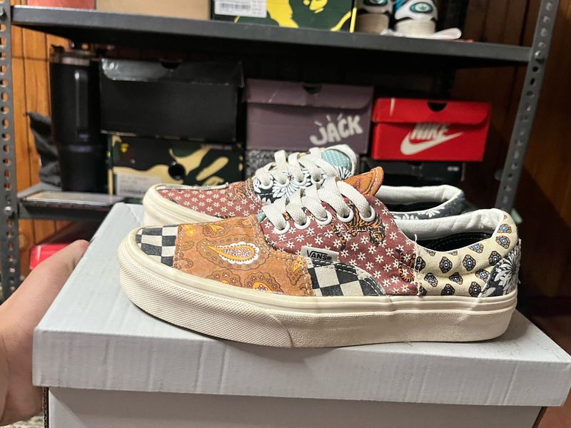 Unique Patchwork Vans Sneakers