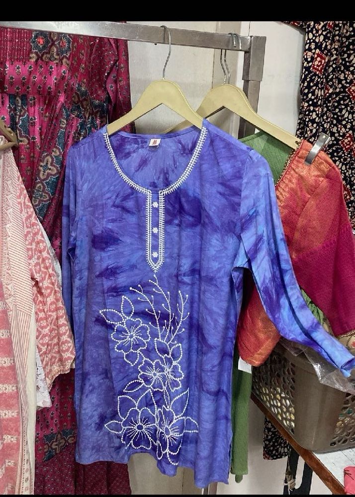 Beautiful Blue Tie-Dye Kurta
