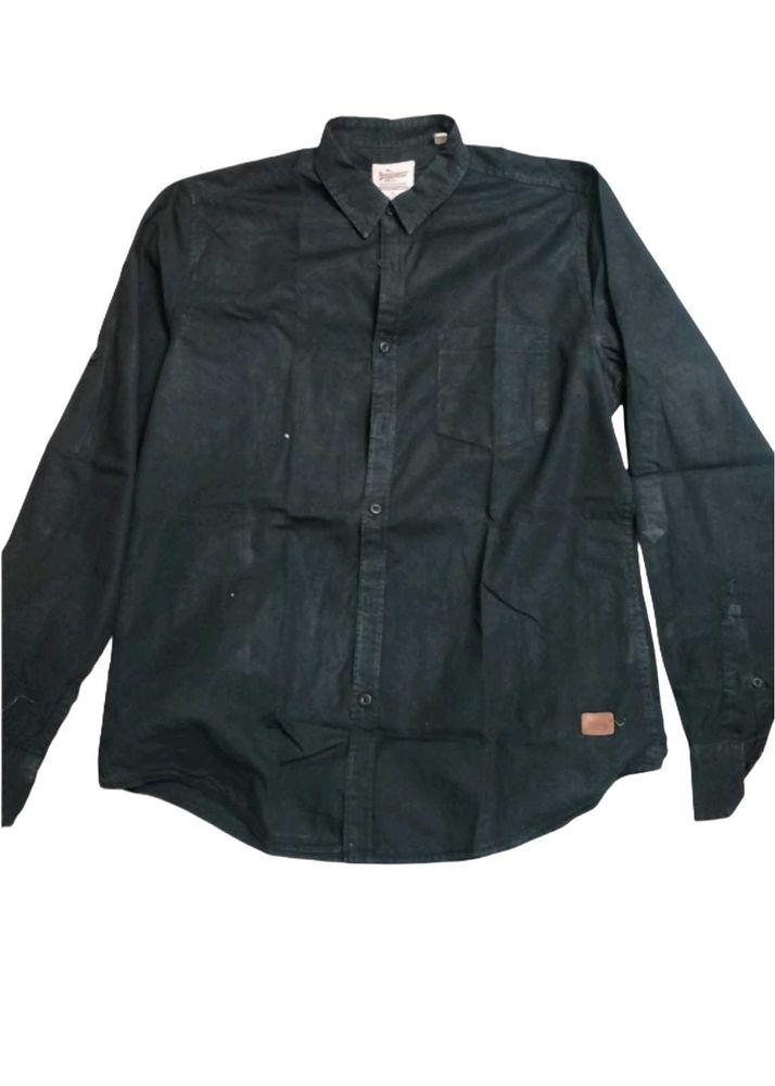 Roadster Brand Plain Black Shirt