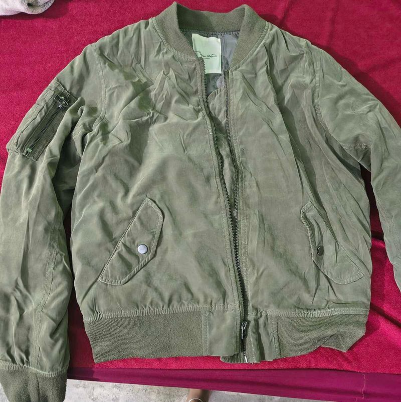 Olive Green Bomber Jacket