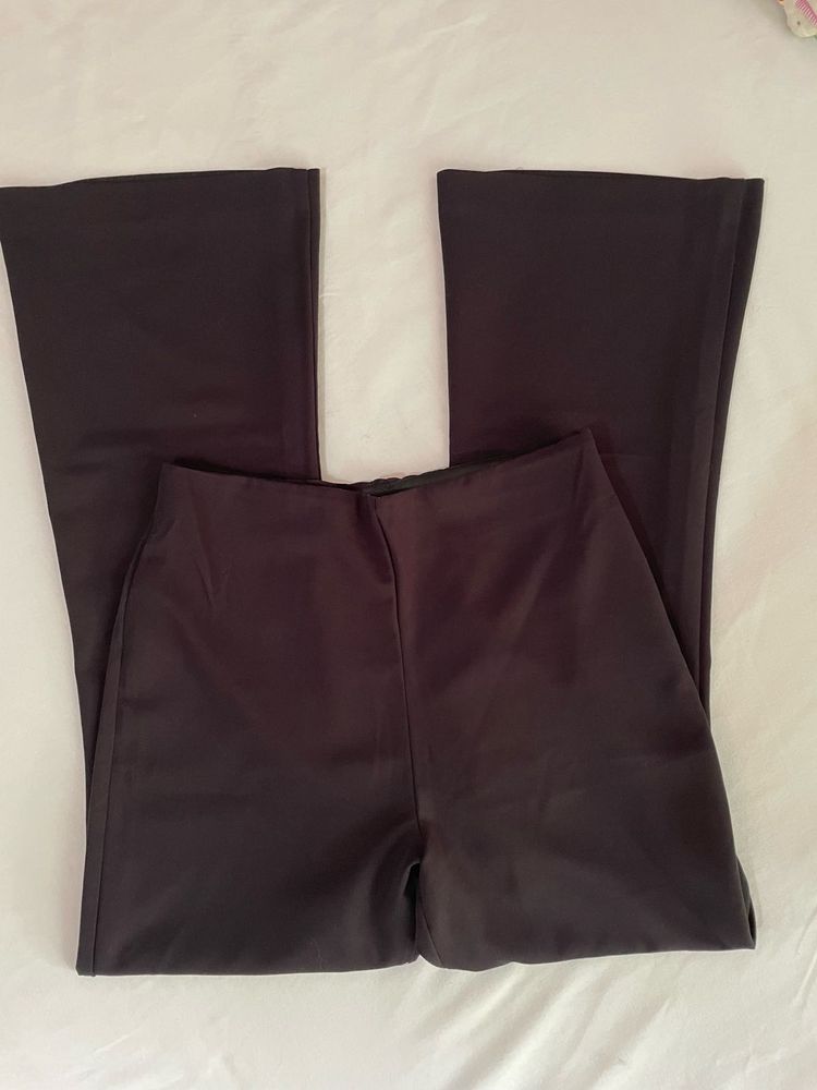 black H&amp;M flared pants