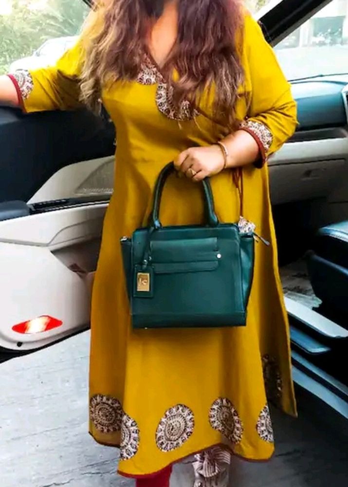 Mustard Colour Full Ghera Anarkali