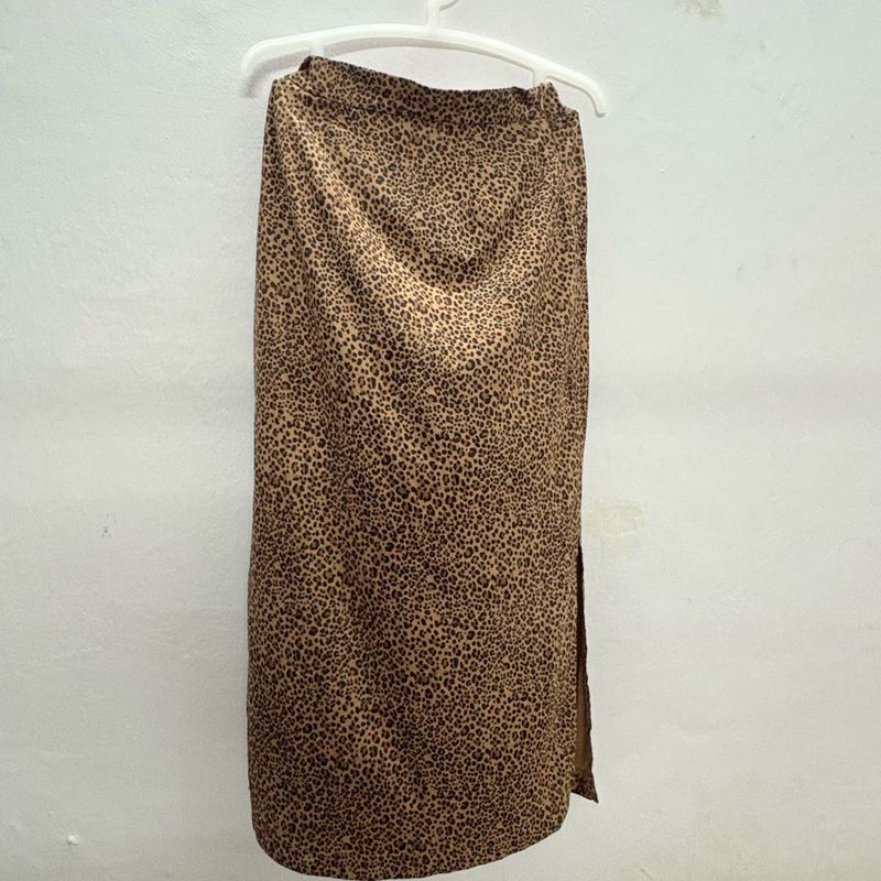 Leopard Print Maxi Skirt