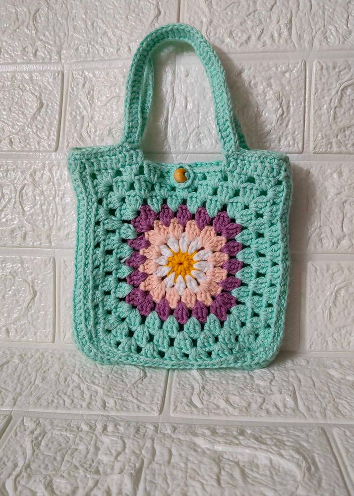 Handmade Crochet Granny Square Bag
