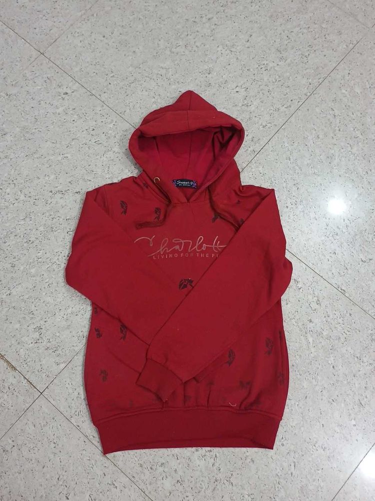 Red Graphic Hoodie