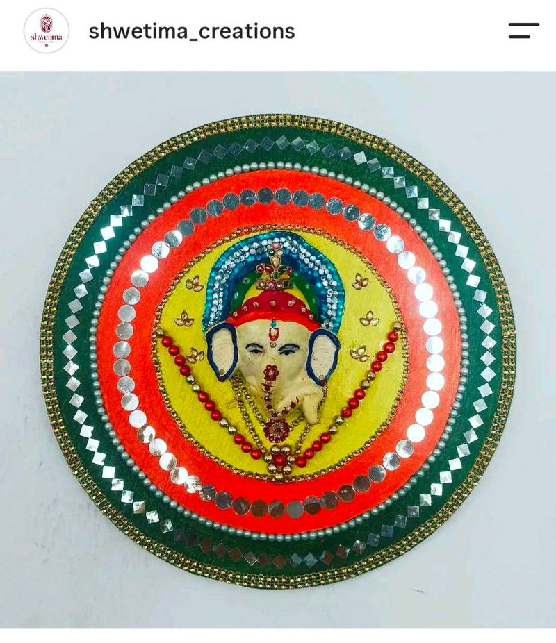 Handmade Ganesha Decorative Plate