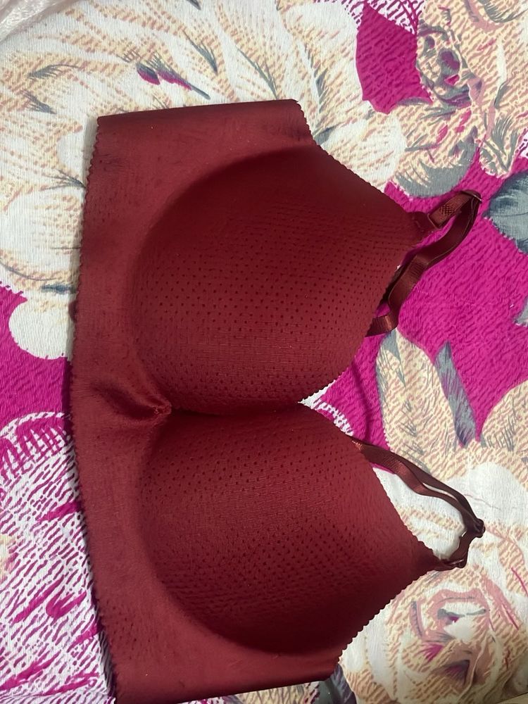 Stylish Push-Up Bra - Burgundy
