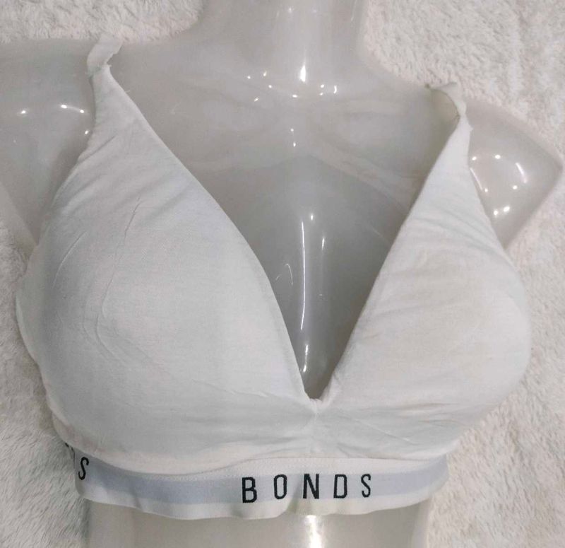 Bonds White Triangle Bra 💙