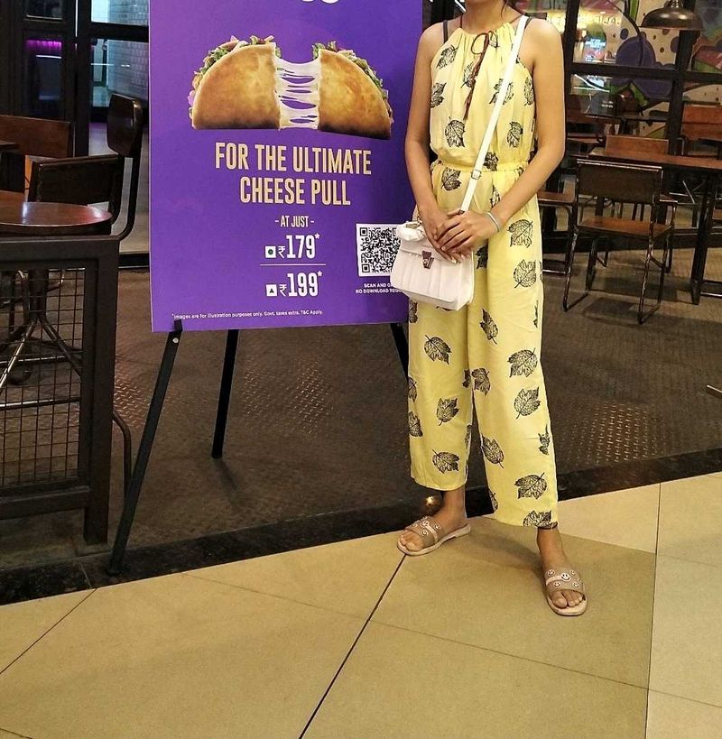 Yellow Leaf Print Jumpsuit