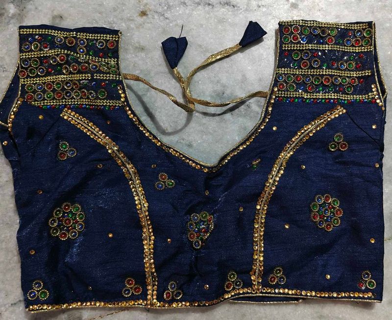 Designer Embellished Blue Blouse