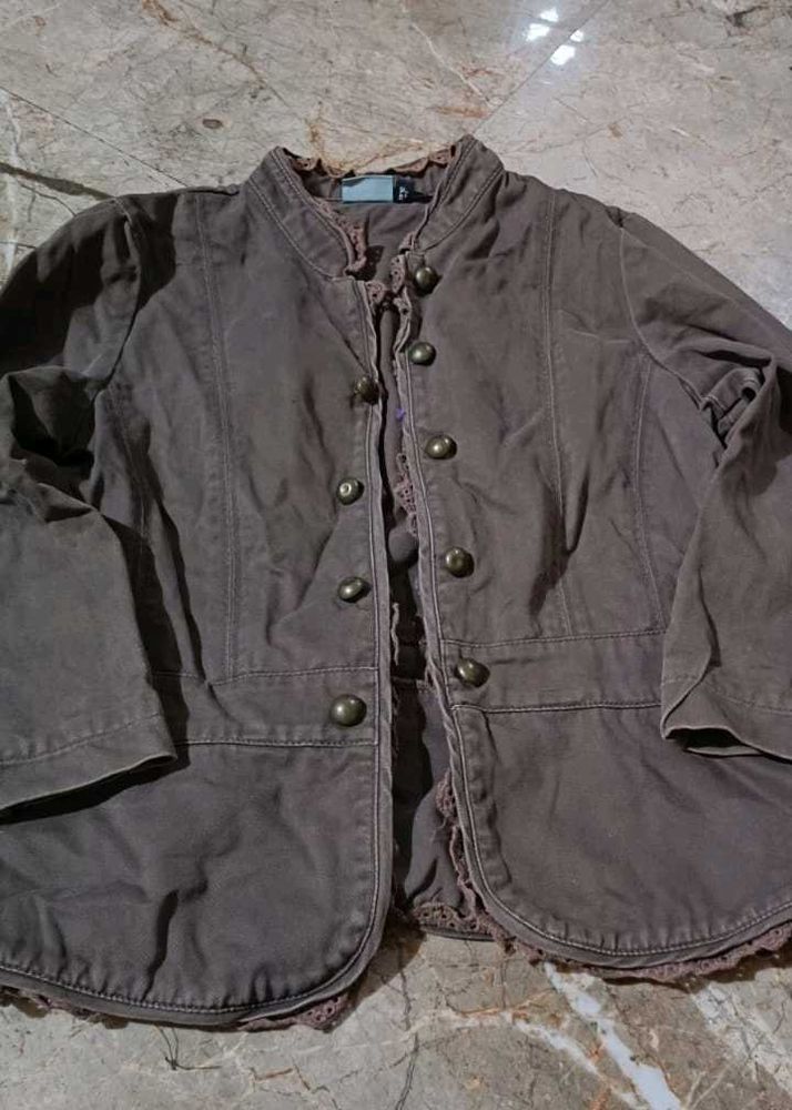 Vintage Button-Front Jacket