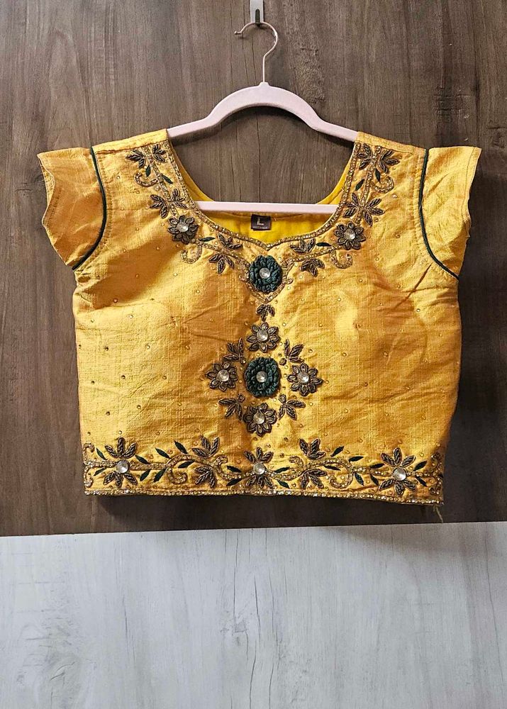 Yellow Embroidered Blouse