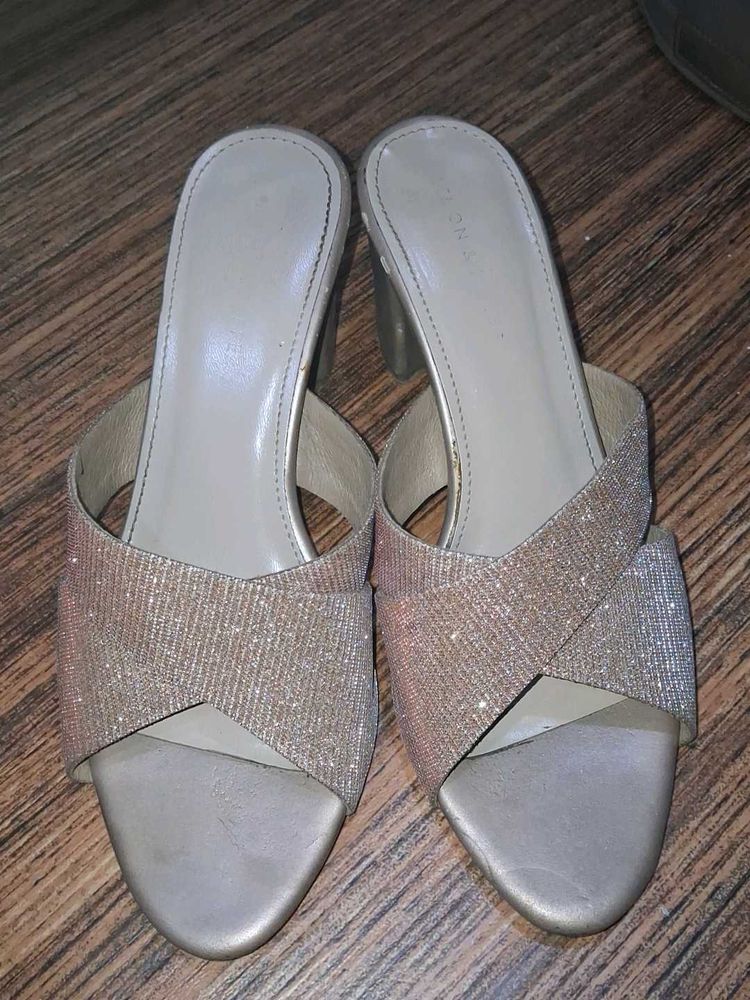 Lemon &amp; Pepper Block Heels
