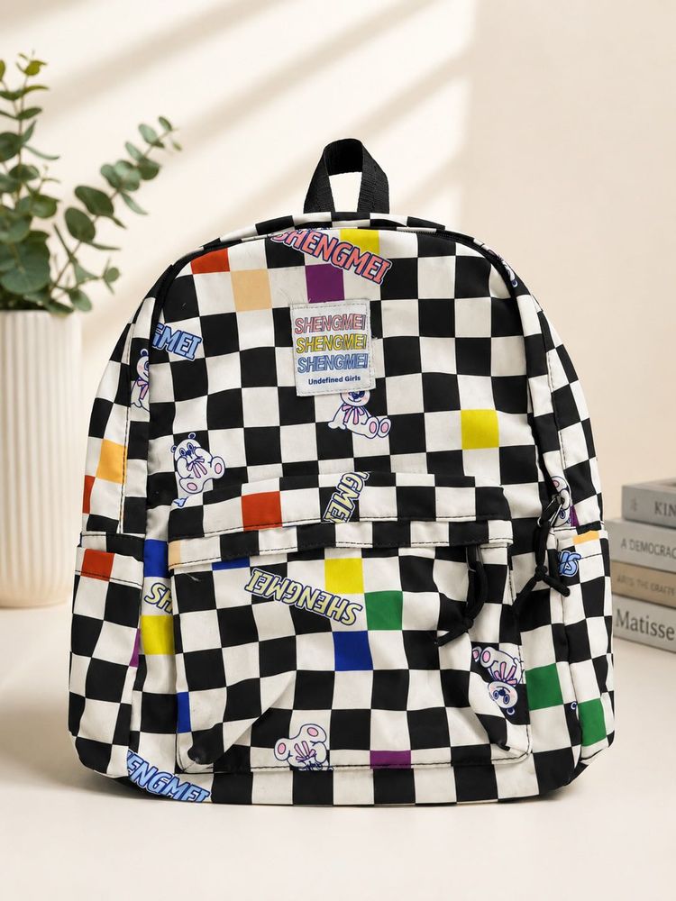 Black and White Checkerboard Backpack