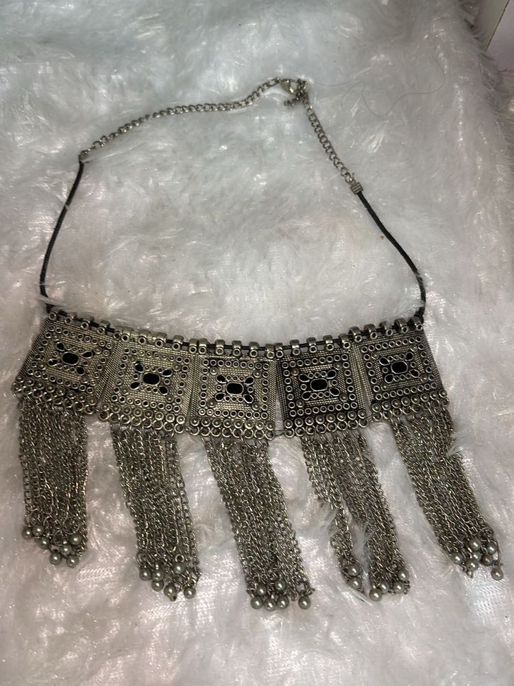 Oxidised Choker Neckpiece