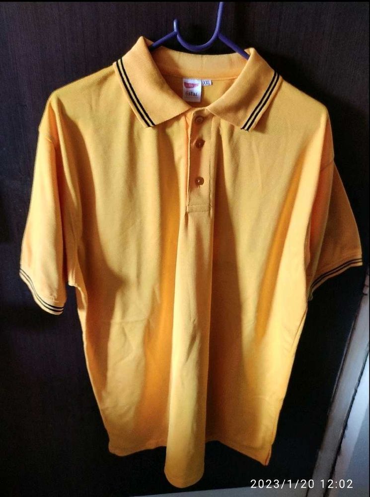 44" -xxl (2) Men's Yellow/ Blue Polo T-Shirt