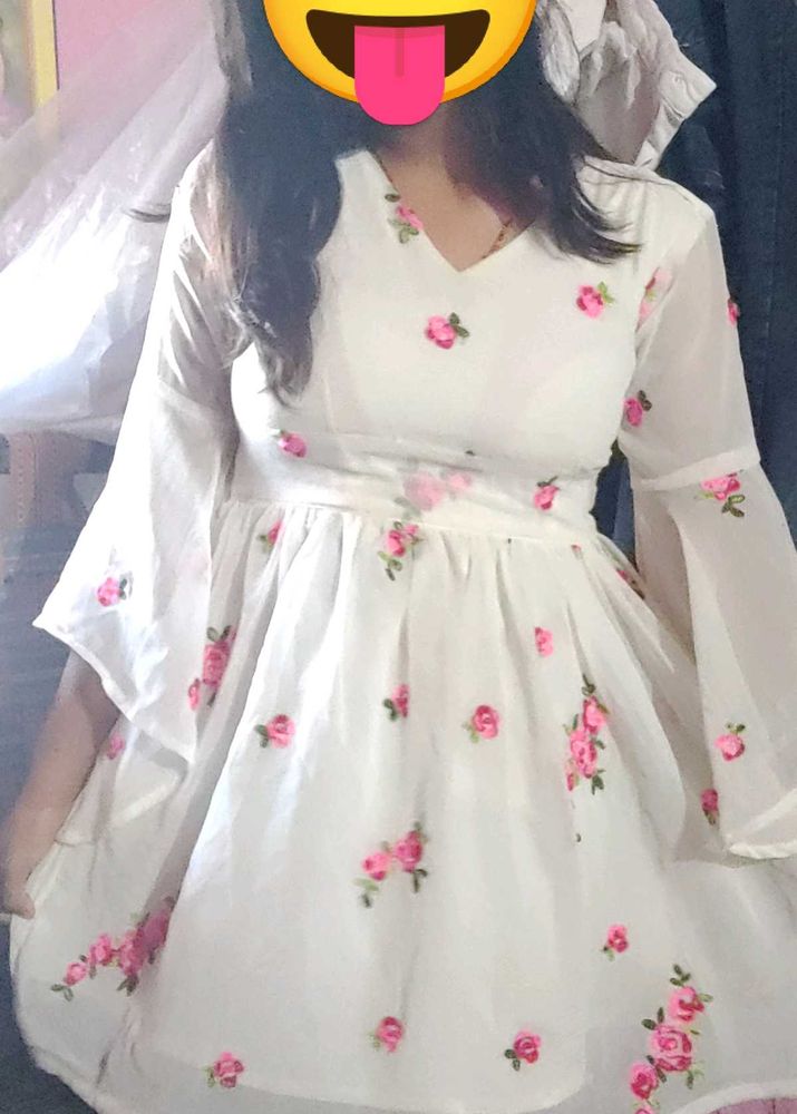 a beautiful white dress