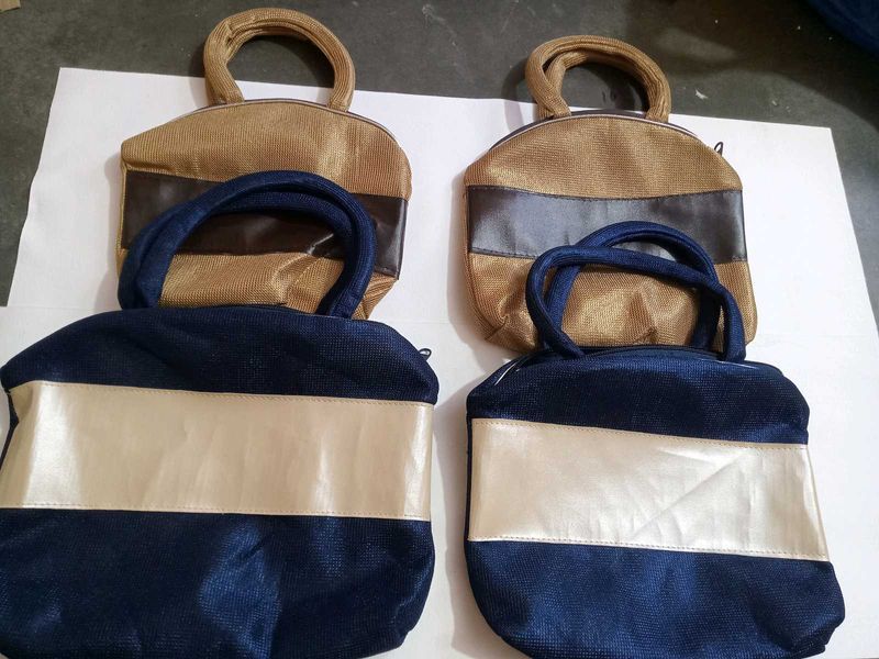 4 Pcs Handbag Set with Pouch &amp; Cloth – Stylish Pre