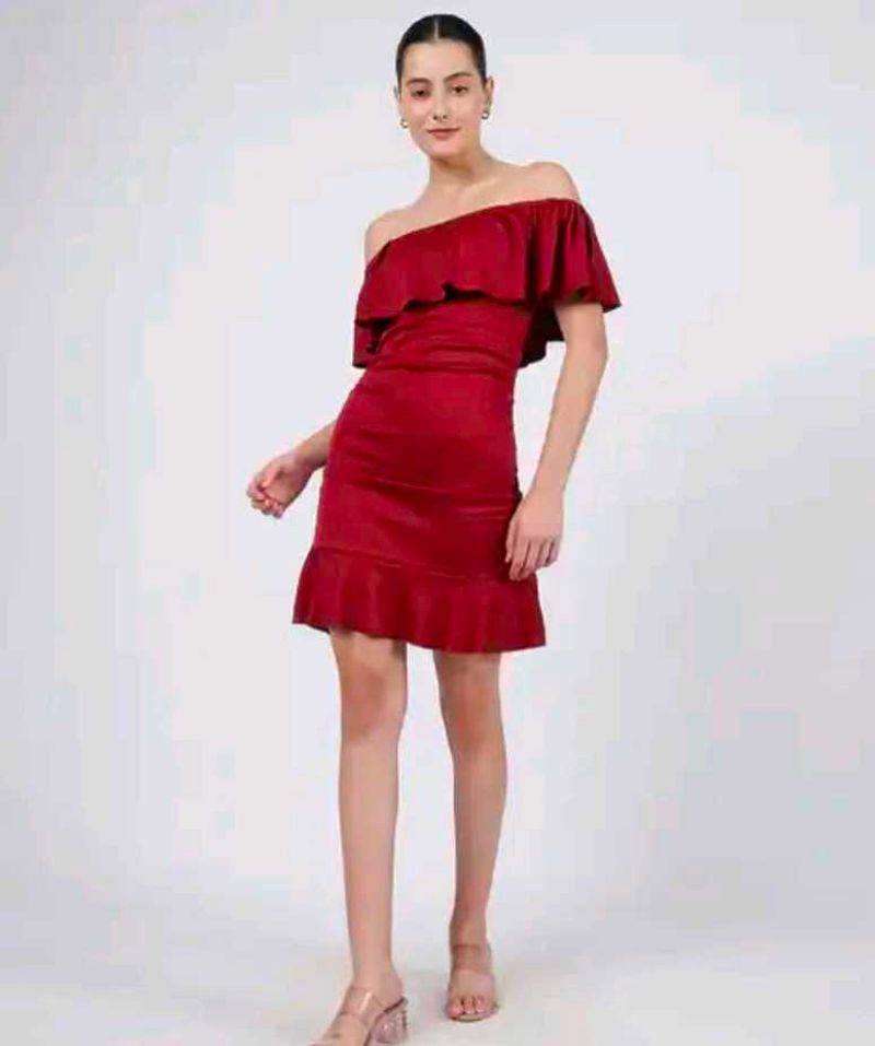 Chic Off-Shoulder Ruffle Dress