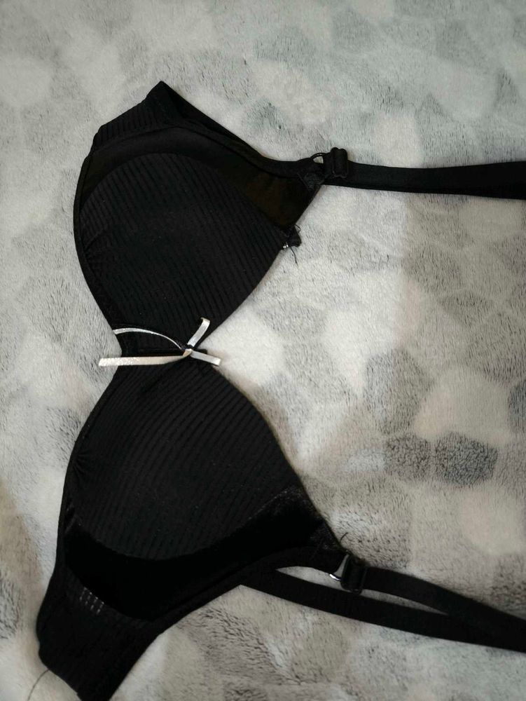 padded black bra