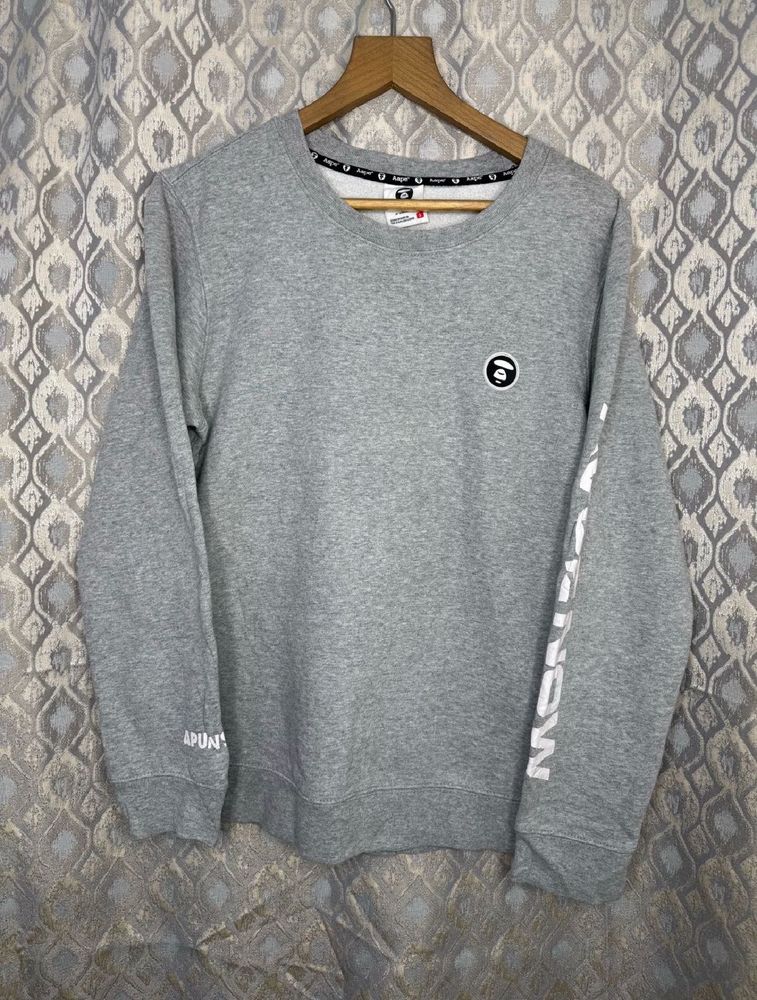 Grey BAPE Crewneck Sweatshirt