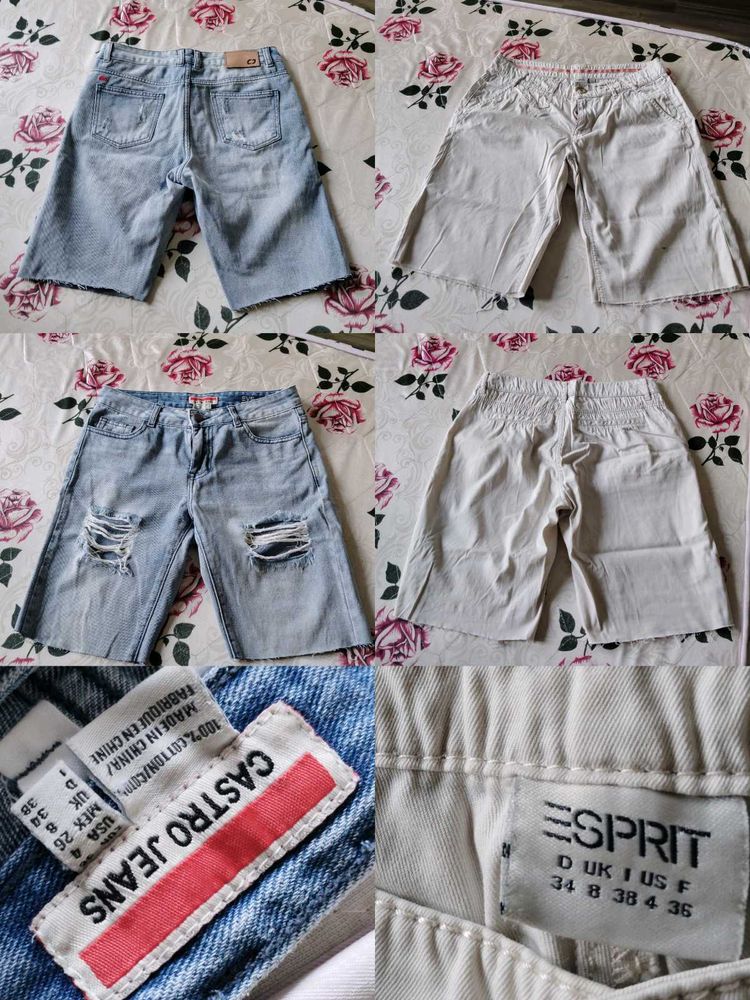 Distressed Denim &amp; Linen Culottes Bundle