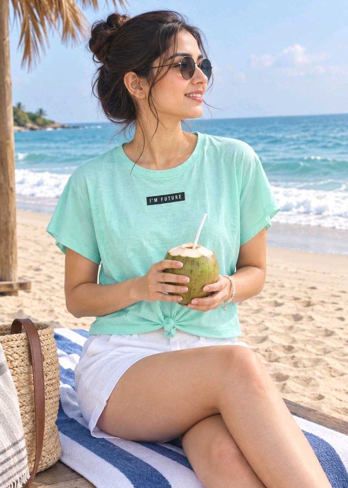 Mint Green T-Shirt with "I'M FUTURE" Graphic