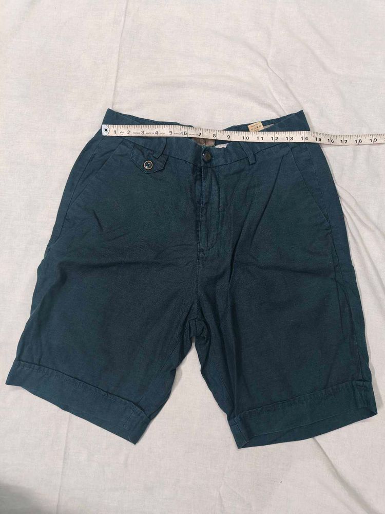 Men's Dark Blue Lyocell Chino Shorts