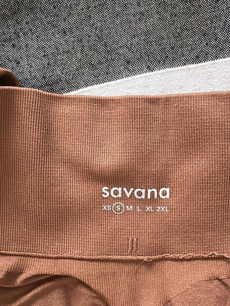 Savana Ribbed Brown Leggings