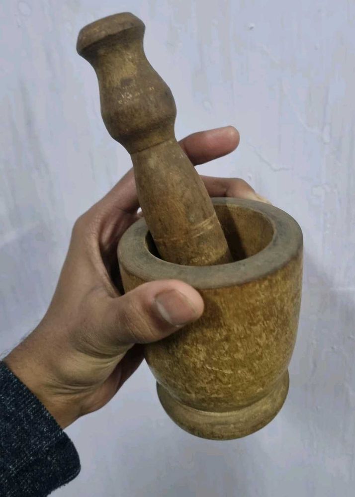 Wooden Mortar and Pestle Set