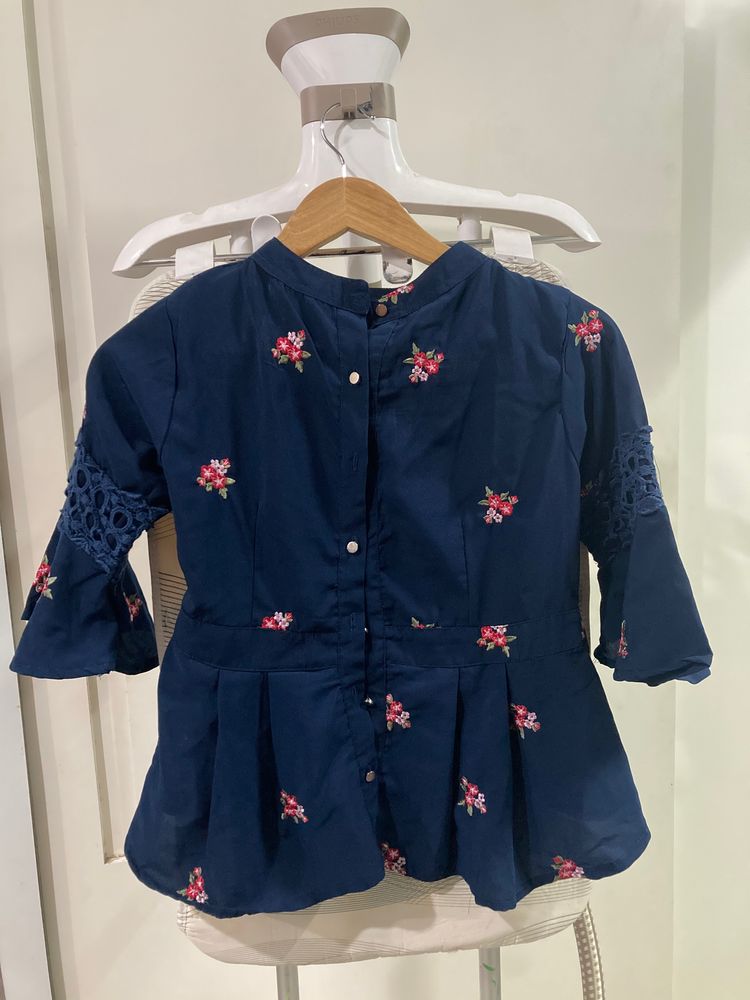 Blue Floral Top