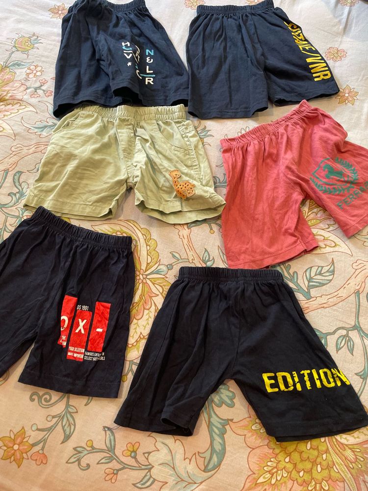 combo of 6  shorts Boys Bundl